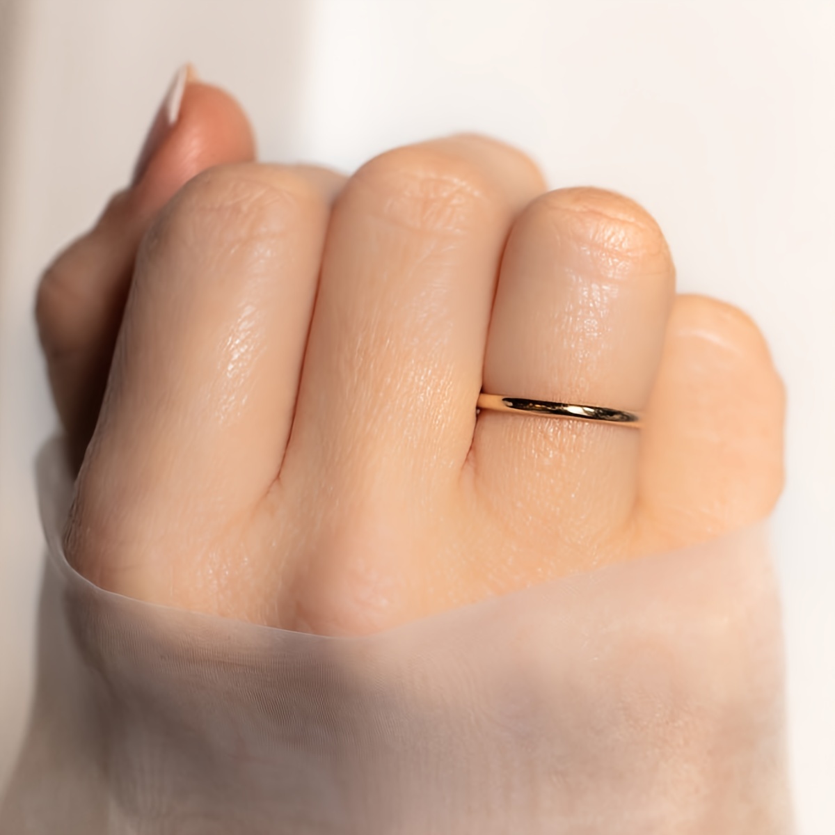 Thin s925 Sterling Silver Minimalist Ring for Women